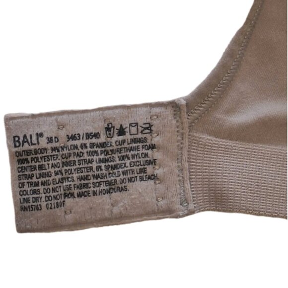 BALI WIRELESS BRA SIZE 38D GREY - Picture 6 of 6